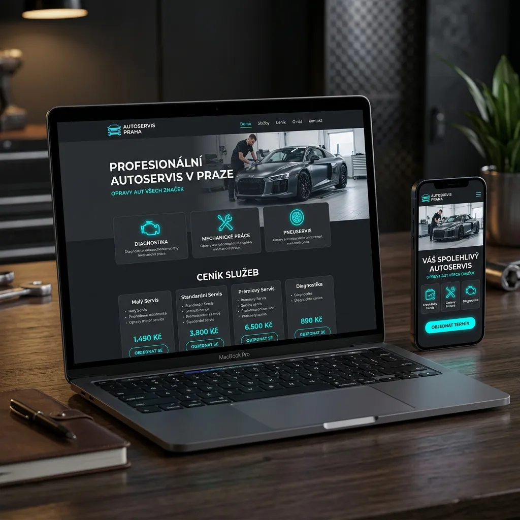 Profesionální web pro autoservisy