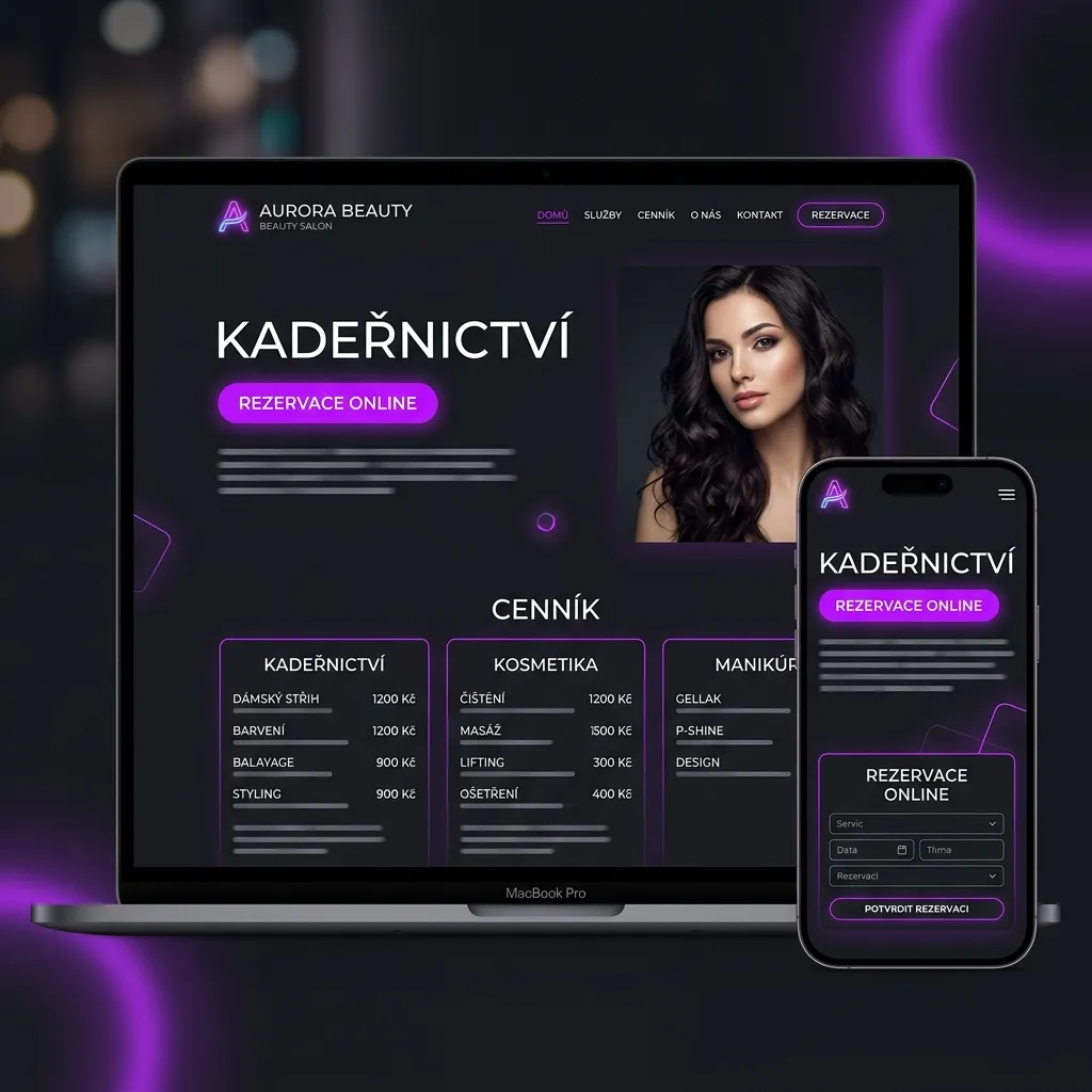 Chytrý web pro kadeřnictví